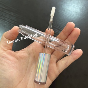 Tube de gloss à <span class=keywords><strong>lèvres</strong></span> rond transparent ISMAN 5 ml avec boîte holographique, ensemble d'emballage de gloss à <span class=keywords><strong>lèvres</strong></span> irisé, logo personnalisé, cosmétiques en marque privée - Product Image 4