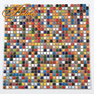 Carrelage de mosaïque coloré en céramique, 1 pièce, avec motif arc-en-ciel, décoration murale, accessoire pour décor d'intérieur Durable - Product Image 5