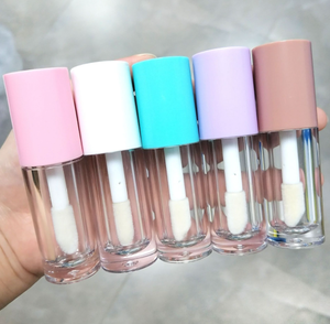 Tube de Brillant à Lèvres Vide, Forme Cylindrique Courte de 6 ml en Matériau ABS, Facile à Transporter, Pinceau Épais, pour Rouge à Lèvres Liquide - Product Image 4