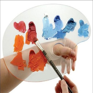 Brand New Design Customized Oval Shaped Acrylic Painting Palette Customized Color/Size/Logo YGL Brand <b>Model</b> YGL-981 for Arts - Product Image 4