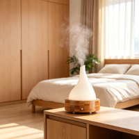 Diffuseur d'arômes ultrasonique, machine à parfum aux huiles essentielles avec lumière nocturne colorée, humidificateur d'aromathérapie de bureau pour la maison