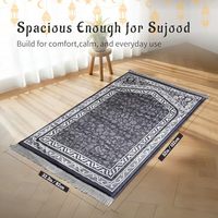 Tapis de prière musulman, tapis de prière 2-en-1 lavable en machine avec housse amovible, mousse épaisse rembourrée Janamaz Sajadah