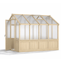 Serres de jardin écologiques en bois, serre potager en verre, kit complet avec aérations de toit pour jardins