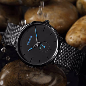 Reloj Minimalista Geneva GEN15-27 para Hombre, Ultrafino, con Correa de Malla de Acero Inoxidable Azul, al Precio Más Bajo - Product Image 4