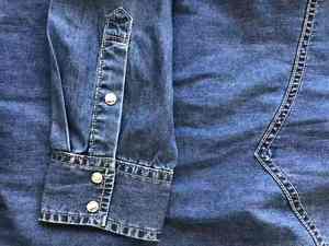 Camicia in <span class=keywords><strong>denim</strong></span> occidentale con 2024 a bottone a pressione - Product Image 6