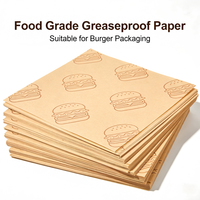 Papier sulfurisé de qualité alimentaire pour sandwichs, toasts, burgers et burritos, emballages jetables résistants à l'huile pour la cuisson