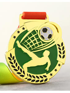 Médailles de football personnalisées de haute qualité, médailles en métal 3D émaillées, médailles de tournoi de football personnalisées, design de ruban, économiques - Product Image 4