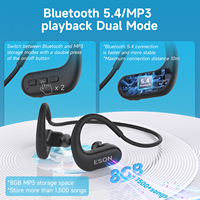 Écouteurs intra-auriculaires sans fil LOBKIN IPX8 étanches pour la natation, avec conduction osseuse, mode MP3, autonomie de 10 heures, Bluetooth V5.4