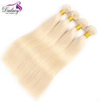 100% indien Humain cheveux Double dessiné Remy trame faisceaux 613 # Blonde Perruque droite Extension de cheveux humains