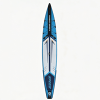 Planche de SUP pliable de 14 pieds, haute résistance à l'usure, stable, pour la course et les jeux aquatiques - Vente en gros usine