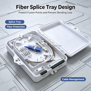 กล่องกระจายไฟเบอร์ FTTH แบบ 1 เข้า 4 ออก พร้อมอะแดปเตอร์ SC/UPC และตัวแยก PLC ติดตั้งไว้ล่วงหน้า กล่องปลายทางออปติคอลกันน้ำ ABS สำหรับ FTTH - Product Image 4
