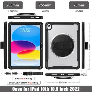 Funda Trasera Transparente con Correa de Mano y Protector de Pantalla Integrado para iPad 10.ª Generación 10.9" Rígida, Nuevo Diseño 2025 - Product Image 4