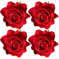 Bunga Buatan Beludru Sudut Aisha Rose Head Boutonniere Dekorasi Pernikahan Rangkaian Bunga Kain Poliester Liburan DIY