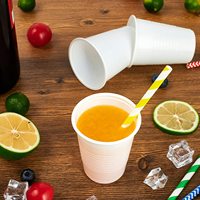 5oz jetables en plastique PS portion tasses en plastique clair boissons thé jus tasses en plastique Portable fruits frais tasses