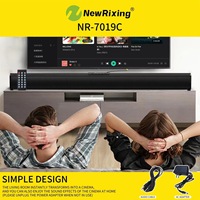 Barre de son longue portée NR7019C 50W pour TV, karaoké, enceinte murale Bluetooth avec télécommande, son surround 3D HIFI