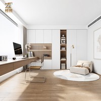 Meuble de bureau moderne pour la maison : bibliothèque murale complète sur mesure pour salon et bureau, avec armoire et bureau informatique