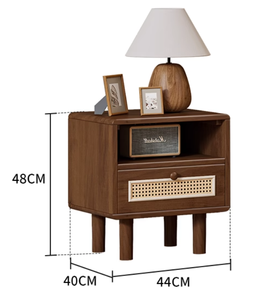 Modern small space nightstand <b>Compact</b> multi-purpose <b>bedside</b> <b>table</b> Small apartment bedroom furniture - Product Image 2