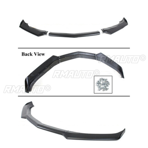 For 16-21 Chevy Camaro SS / 19-21 LS LT RS Front Bumper Lip <b>Splitter</b> Spoiler Carbon Fiber Look Glossy Matte Black - Product Image 5
