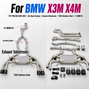 Système d'échappement Catback Valvetronic OEM pour <span class=keywords><strong>BMW</strong></span> X3M X4M F97 F98 S58 2019-2021 SS304 Performance Muffler Racing Tuning - Product Image 1