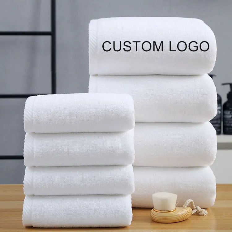 Custom Eco Friendly Wholesale Luxury Fluffy Thick 100% Egyptian Cotton Beach Soft Bathroom Shower Bath Towel Set