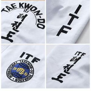 Pantalones <span class=keywords><strong>de</strong></span> <span class=keywords><strong>Uniforme</strong></span> <span class=keywords><strong>de</strong></span> <span class=keywords><strong>Taekwondo</strong></span> ITF Quteng, Material Ligero Acanalado, <span class=keywords><strong>Uniforme</strong></span> <span class=keywords><strong>de</strong></span> Entrenamiento Unisex para <span class=keywords><strong>Taekwondo</strong></span> ITF - Product Image 4