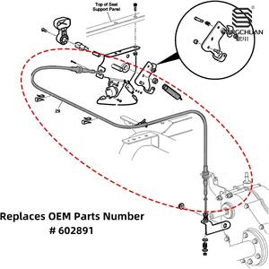 Levier de vitesses pour moto à essence EZGO 602891 en fer, 66 pouces, 500g, compatible avec EZGO TXT MPT 800/1200 ST - Product Image 1