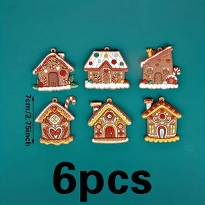 Gingerbread House Pendants <b>Christmas</b> <b>Tree</b> <b>Hanging</b> Ornament 2024 Noel Navidad Home Decoration New Year Gift 2025 - Product Image 6