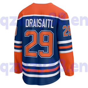 Maglie da Hockey su Ghiaccio Edmonton Personalizzate all'Ingrosso, 100% Poliestere, Alta Qualità, Abbigliamento Sportivo Casual per Uomo, Nomi delle Squadre e dei Giocatori Ricamati - Product Image 5