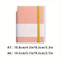 Logotipo personalizado A7 tamaño 100 hojas Mini cuaderno de viaje promocional PU cuero interior Color dibujo e impresión cuaderno lote mixto