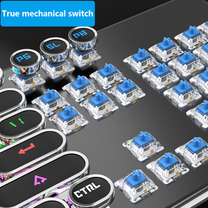 Retro punk Electroplated Keycap <span class=keywords><strong>Gateron</strong></span> Thiết bị chuyển mạch kích thước đầy đủ cơ khí bàn phím màu hỗn hợp đèn nền đa phương tiện Knob - Product Image 6