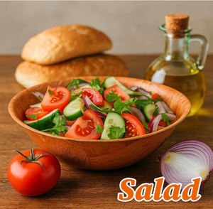 עץ ליבנה טבעי בסגנון חדש 8 חבילה ארוג עץ קערת סלט עץ קערת ערבוב כפרית לירקות לסלט - Product Image 3