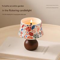 Choix idéal pour les mariages : Bougie parfumée à motif floral artistique, style lampe, coffret cadeau pour une décoration romantique de la maison et des occasions spéciales