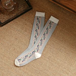 Chaussettes hautes pour femmes, broderie ethnique et relief, style rétro coréen et <span class=keywords><strong>japonais</strong></span>, disponibles en plusieurs chaussettes élégantes - Product Image 4