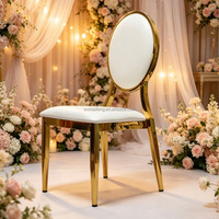 Nouvelle Chaise de salle à manger modulable en métal et cuir, style antique, empilable, confortable, pour extérieur, usage hôtelier et commercial
