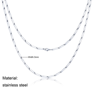 <span class=keywords><strong>Collana</strong></span> a Catena Romboidale alla Moda per Uomo, Catena in Acciaio Inossidabile per Donna, <span class=keywords><strong>Collana</strong></span> per Ciondolo, Gioielli Maschili, Vendita all'Ingrosso Economica - Product Image 6