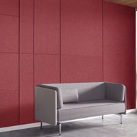 Panneaux acoustiques en feutre PET autocollants, panneaux acoustiques en fibre de polyester absorbant le son, panneaux muraux acoustiques rainurés en V, insonorisation hexagonale