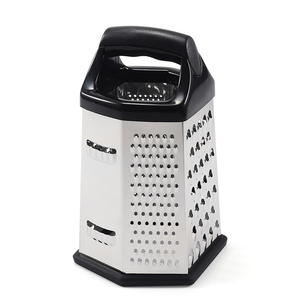 6 Sided Stainless Steel Grater with Box Cheese Grater <b>Vegetable</b> Cutter - Product Image 1