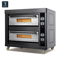Four à pain au gaz en acier inoxydable avec contrôle de température, 4 niveaux, 16 plateaux pour la cuisson du pain, des produits laitiers, du maïs et du lait