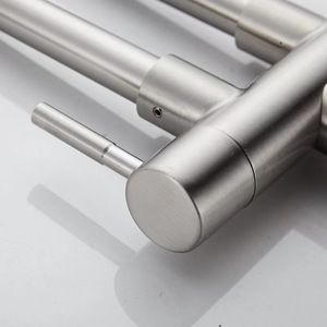 Grifo de Cocina de Acero Inoxidable, Doble Tubo, Doble Manija, Giratorio Universal, Doble Salida - Product Image 3