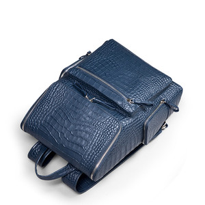 Sac à ordinateur portable de <span class=keywords><strong>luxe</strong></span> personnalisé en cuir véritable de crocodile vintage, grand sac à <span class=keywords><strong>dos</strong></span> pour hommes d'affaires en cuir d'alligator avec logo - Product Image 2