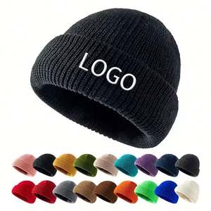 Gorro de Punto Personalizado al por Mayor con Etiqueta Privada, Gorro de Pescador con Puño Corto, Gorro Docker, Gorro de Pescador con Logo para Hombre y Mujer - Product Image 1