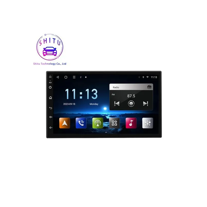 TS10 7Inch Universal Android Touch Control Tempered Glass Led Smart Screen Display For Car