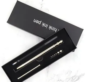 Anti anxiety stress relief metal magnetic finger thinking ink pen fidget decompression toy pen with gift packing box