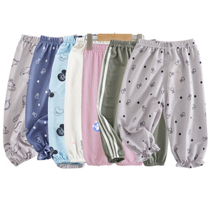<span class=keywords><strong>Pantalon</strong></span> d'été décontracté pour enfants, imprimé dinosaure, anti-moustiques, en soie glacée, coton et <span class=keywords><strong>lin</strong></span>, fin, pour garçons et filles - Product Image 1