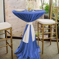 Nappe de table ronde ajustée pour décoration de mariage, banquet, fête, housse de table extensible en spandex pour table de cocktail, décoration de fête et de mariage