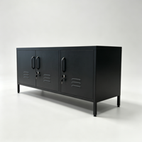 Armoire de rangement métallique à 3 portes avec serrure, casier de rangement en acier, armoire industrielle, mobilier de bureau pour entrepôt