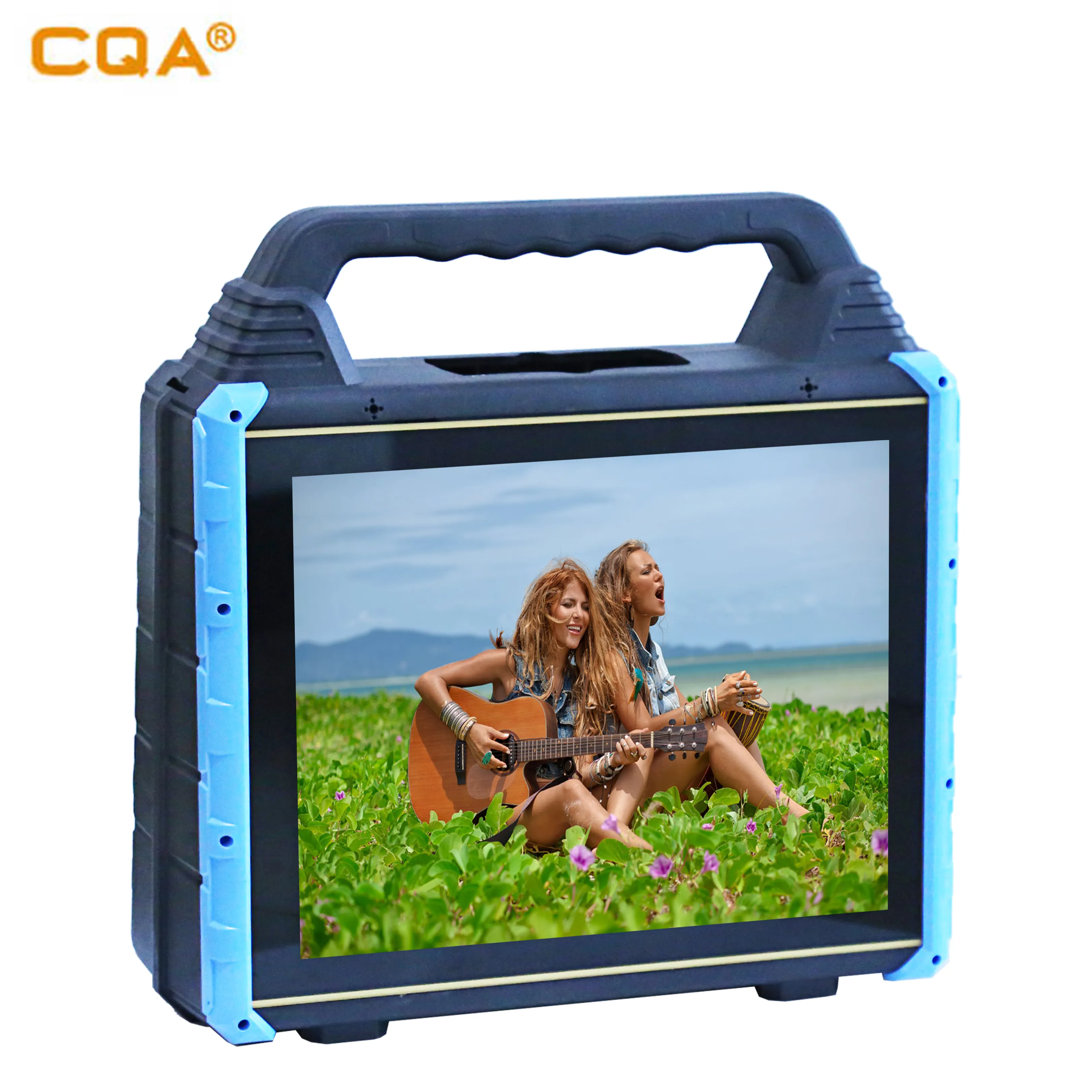 CQA multimedia screen speaker system with wireless microphone and WiFi function