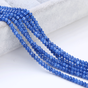 Perles de pierre de lune arc-en-ciel naturelle WENCHI Modèle 2582 Pierres précieuses rondes polies 8 mm Hauteur 3 mm Agate minérale bleu clair Optique - Product Image 6