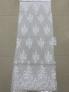 Tissu de dentelle perlée bon marché/machine de broderie de paillettes perlées tissu de dentelle pour robe ou mariée - Product Image 4