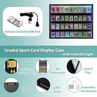 Vitrine murale en bois pour cartes de sport classées, 36 cartes, modèle 2026, pour souvenirs, cartes de baseball et cartes Pokémon